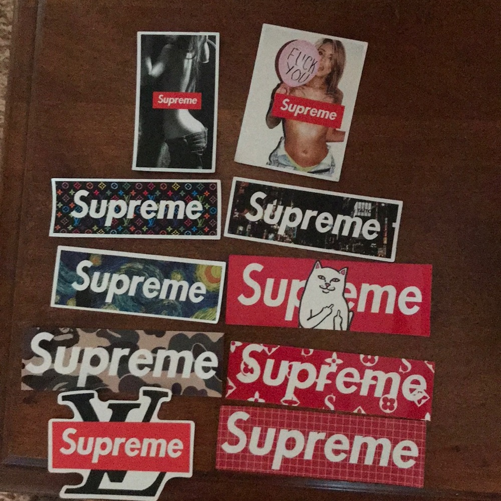 Supreme stickers $4 each